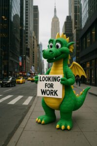 Thanks to Ken Jenkins' screw ups, Playland's opening is in jeopardy, so poor Coaster the Dragon is getting nervous.